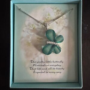 Elegant Silver Butterfly Necklace